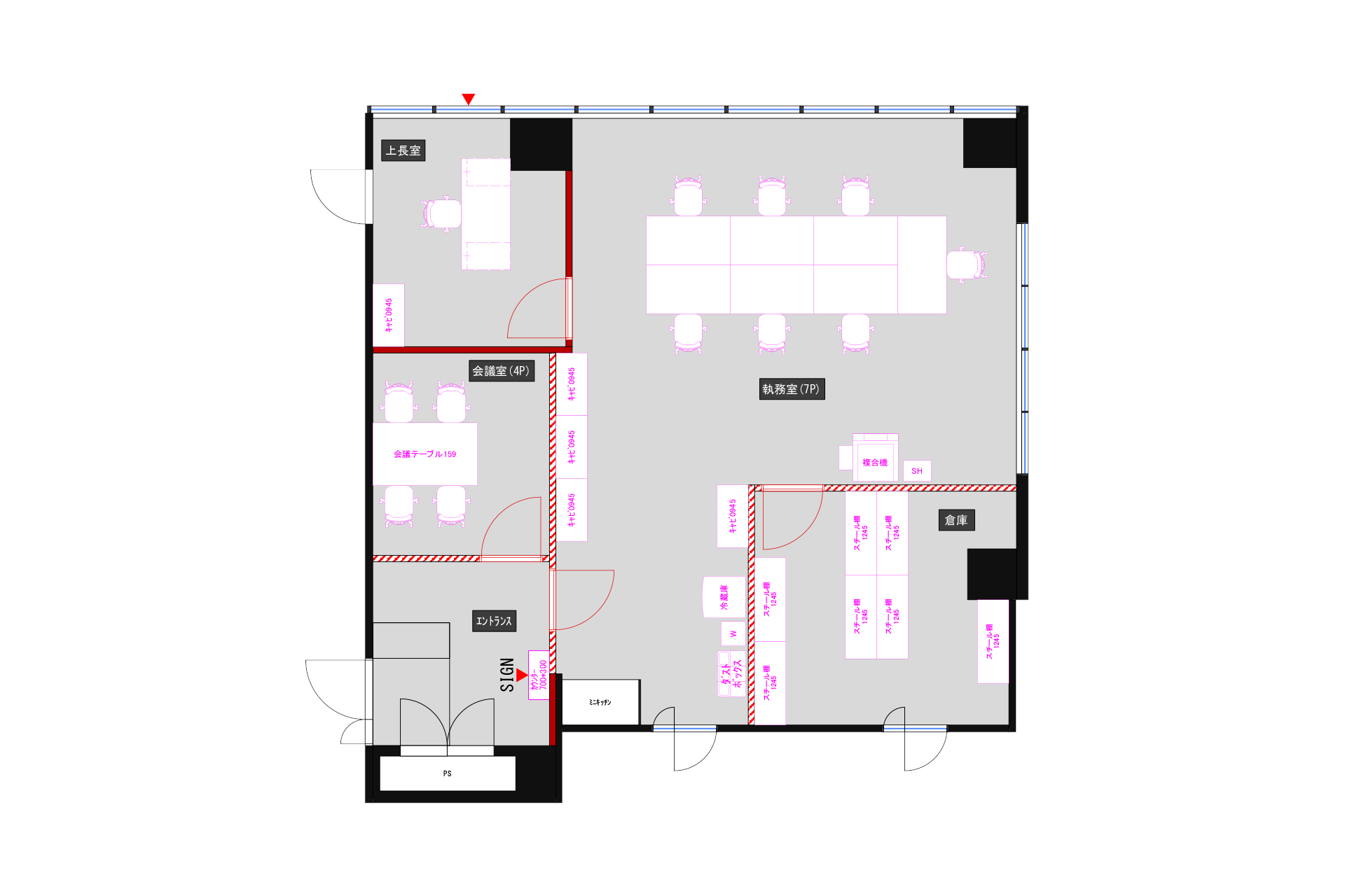 オフィスサンプルレイアウト110