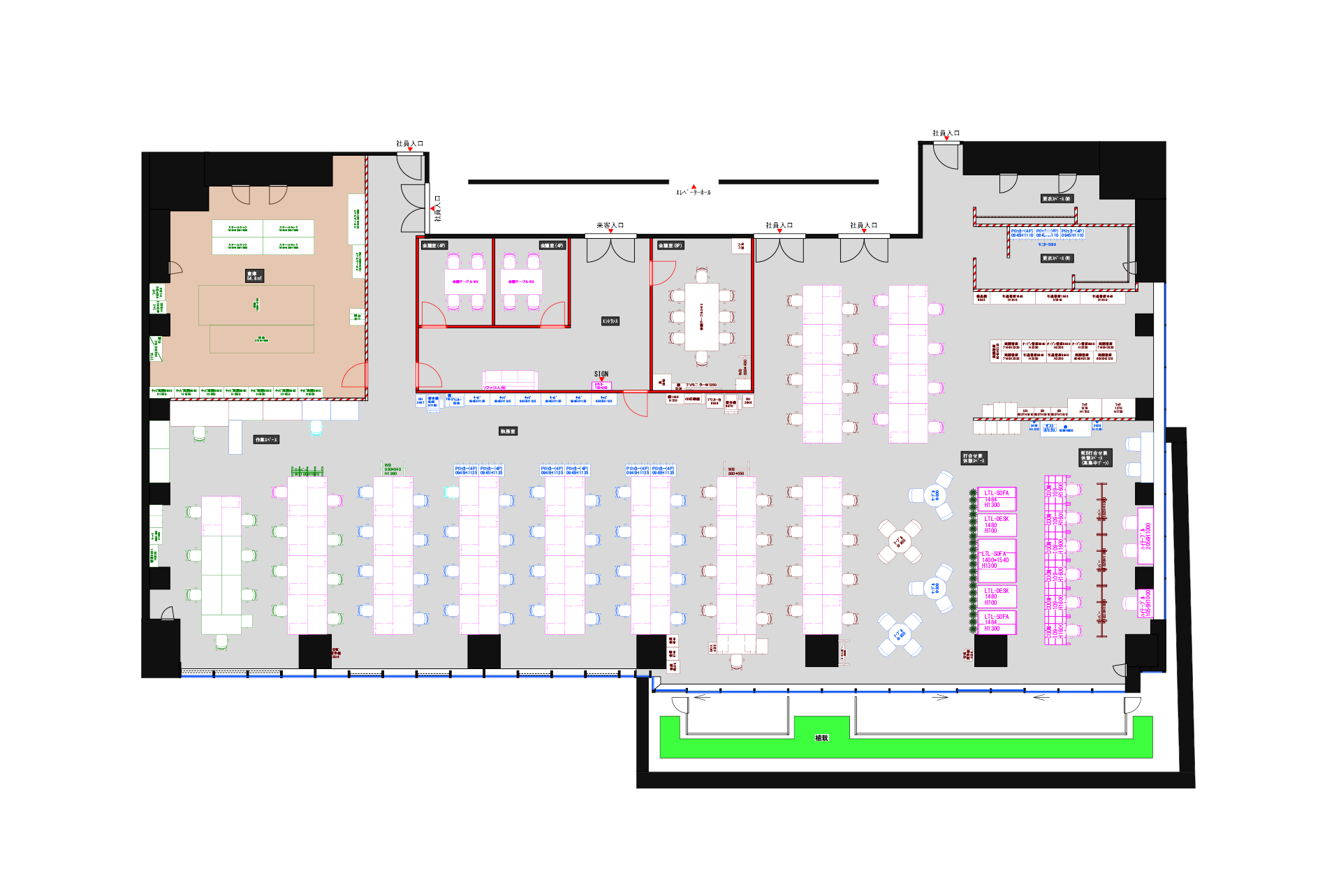 オフィスサンプルレイアウト121
