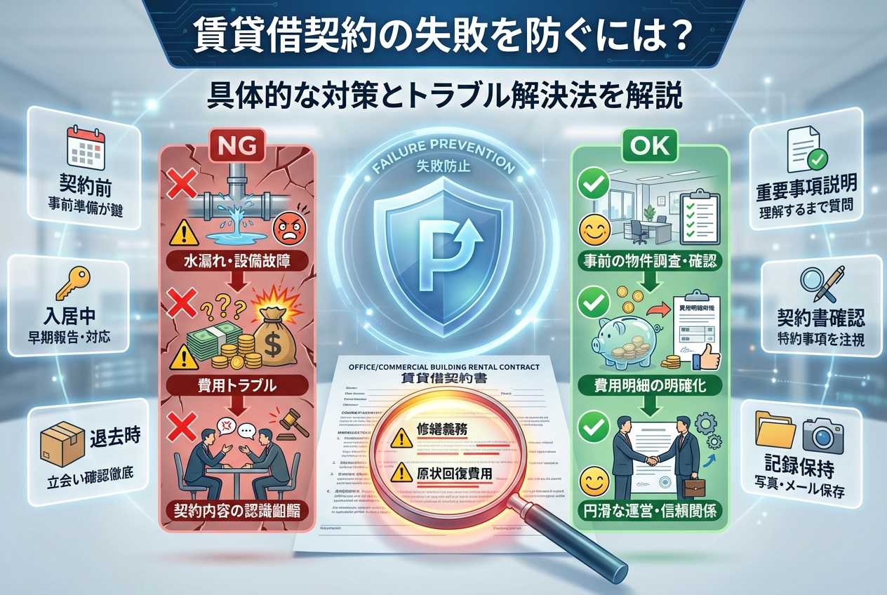 賃貸借契約の失敗を防ぐには？具体的な対策とトラブル解決法を解説