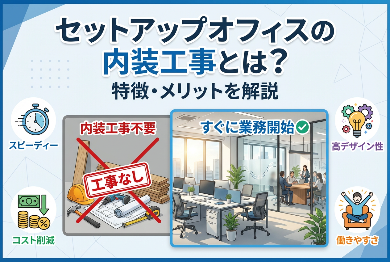 セットアップオフィスの内装工事とは？特徴・メリットを解説