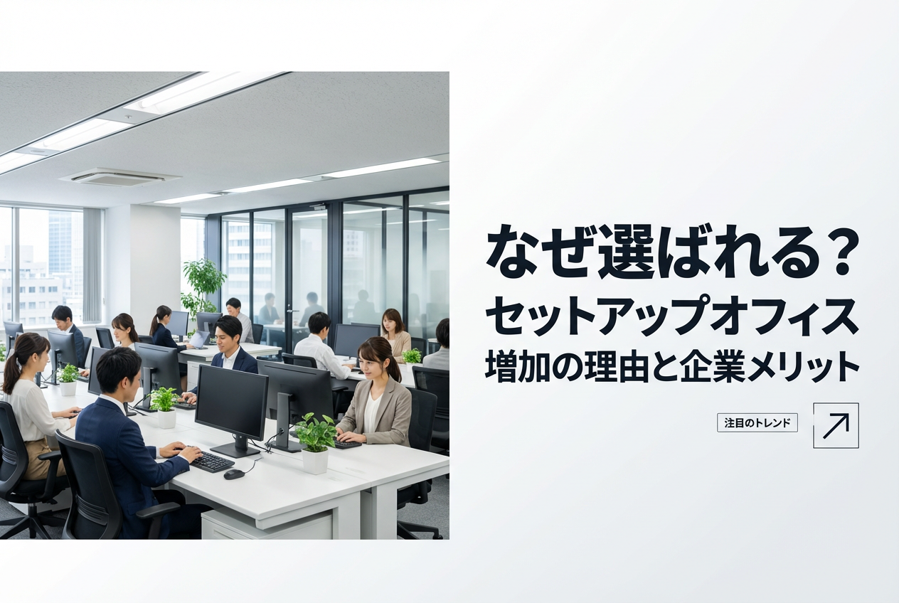 なぜ選ばれる？セットアップオフィス増加の理由と企業メリット