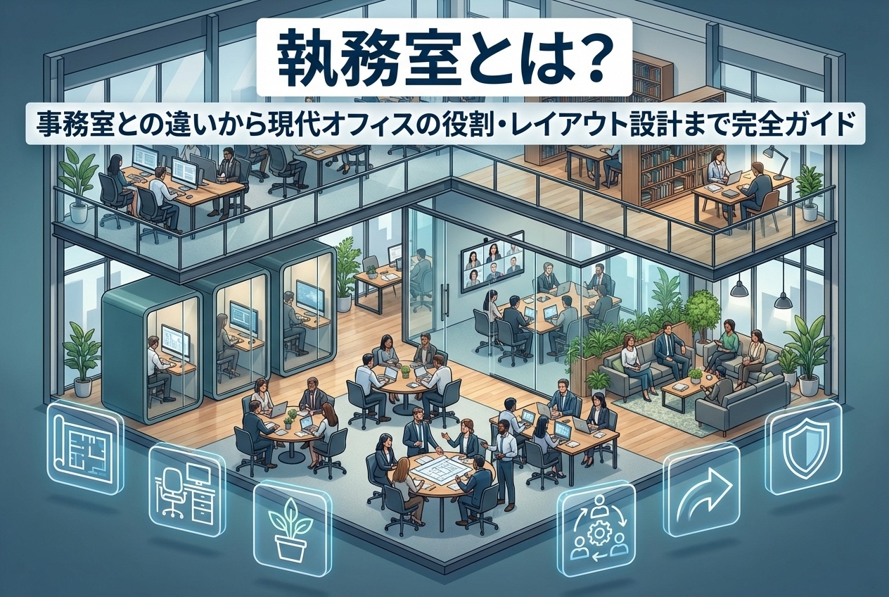 執務室とは？事務室との違いから現代オフィスの役割・レイアウト設計まで完全ガイド
