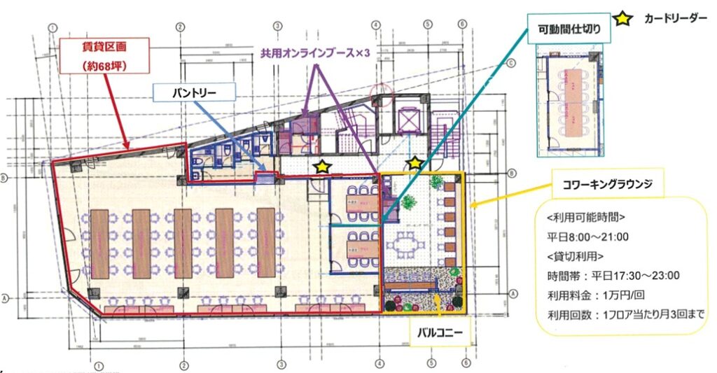 WORK VILLA HIRAKAWACHO 2階図面
