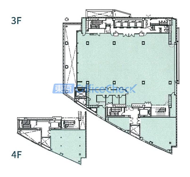 SHINWA BUILDING EAST 3・4階平面図