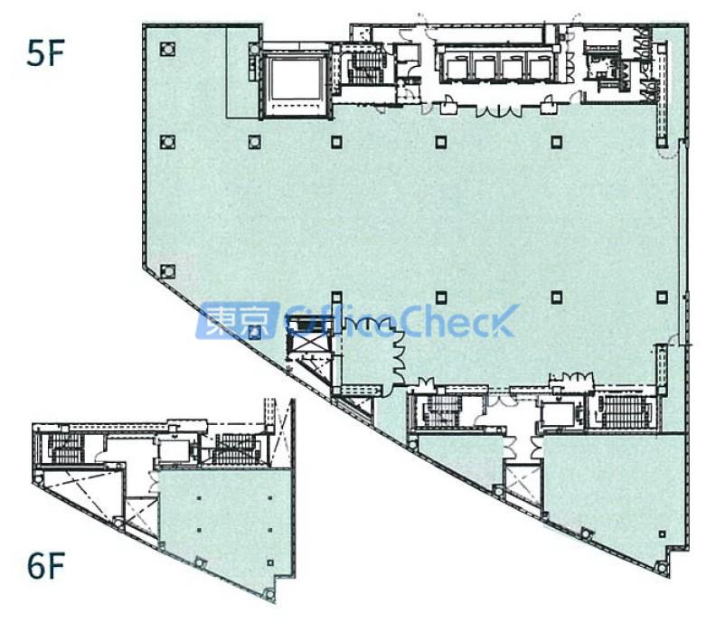 SHINWA BUILDING EAST 5・6階平面図